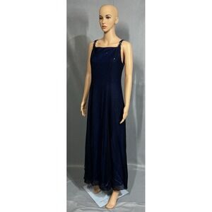 Betsy‎ And Adam Blue Sequin Women's Dress Size 10P